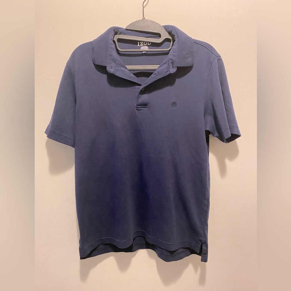 Small navy blue izod polo shirt